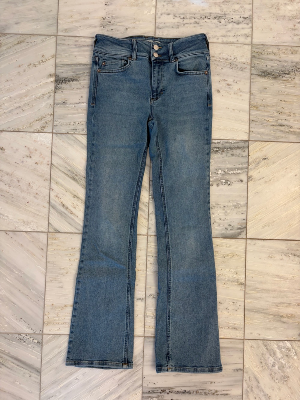 Free people mid rise stretch flared Light Blue Bootcut Jeans